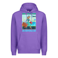 Purple see you later assholes t shirt Premium Hoodie - DesignPulse