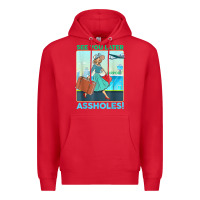 Red see you later assholes t shirt Premium Hoodie - DesignPulse