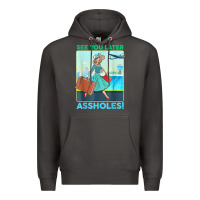 Smoke see you later assholes t shirt Premium Hoodie - DesignPulse