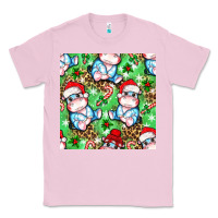 Bubblegum Pink Christmas cute hippo sitting Classic Tee - NancyCooperArtShop
