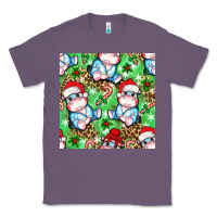 Lavender Christmas cute hippo sitting Classic Tee - NancyCooperArtShop