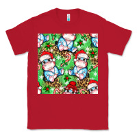 Red Christmas cute hippo sitting Classic Tee - NancyCooperArtShop