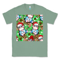Sage Christmas cute hippo sitting Classic Tee - NancyCooperArtShop