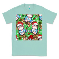 Seafoam Christmas cute hippo sitting Classic Tee - NancyCooperArtShop