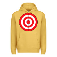 Antique Gold bulls eye target lazy diy halloween costume darts shooting t shirt Premium Hoodie - DesignPulse