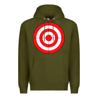 Army Green bulls eye target lazy diy halloween costume darts shooting t shirt Premium Hoodie - DesignPulse