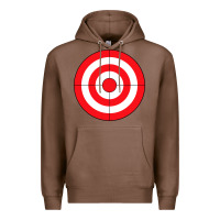 Chestnut bulls eye target lazy diy halloween costume darts shooting t shirt Premium Hoodie - DesignPulse