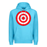 Ocean Blue bulls eye target lazy diy halloween costume darts shooting t shirt Premium Hoodie - DesignPulse