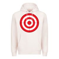 Pale Pink bulls eye target lazy diy halloween costume darts shooting t shirt Premium Hoodie - DesignPulse