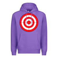 Purple bulls eye target lazy diy halloween costume darts shooting t shirt Premium Hoodie - DesignPulse