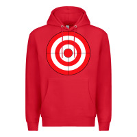 Red bulls eye target lazy diy halloween costume darts shooting t shirt Premium Hoodie - DesignPulse