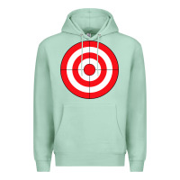 Seafoam bulls eye target lazy diy halloween costume darts shooting t shirt Premium Hoodie - DesignPulse