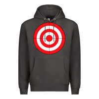 Smoke bulls eye target lazy diy halloween costume darts shooting t shirt Premium Hoodie - DesignPulse