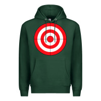 Sports Green bulls eye target lazy diy halloween costume darts shooting t shirt Premium Hoodie - DesignPulse