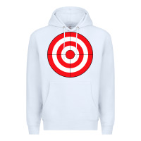 White bulls eye target lazy diy halloween costume darts shooting t shirt Premium Hoodie - DesignPulse
