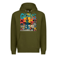 Army Green growlers Premium Hoodie - DesignPulse