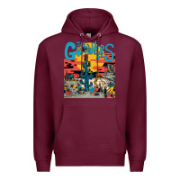 Burgundy growlers Premium Hoodie - DesignPulse