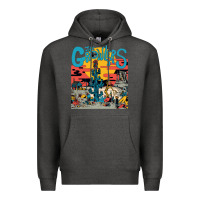 Charcoal Heather growlers Premium Hoodie - DesignPulse
