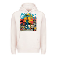 Pale Pink growlers Premium Hoodie - DesignPulse