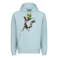 Blue Mist All Hail King Julien Premium Hoodie - DesignPulse