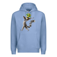 Colony Blue All Hail King Julien Premium Hoodie - DesignPulse
