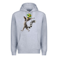 Heather Grey All Hail King Julien Premium Hoodie - DesignPulse