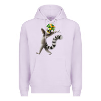 Lilac All Hail King Julien Premium Hoodie - DesignPulse