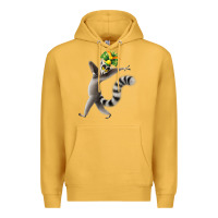 Mustard All Hail King Julien Premium Hoodie - DesignPulse
