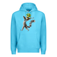 Ocean Blue All Hail King Julien Premium Hoodie - DesignPulse