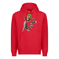 Red All Hail King Julien Premium Hoodie - DesignPulse