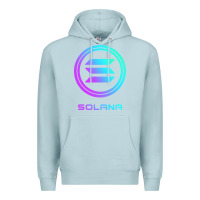 Blue Mist solana crypto sol coin blockchain decentralized application long sleev Premium Hoodie - DesignPulse