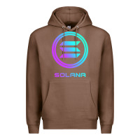 Chestnut solana crypto sol coin blockchain decentralized application long sleev Premium Hoodie - DesignPulse