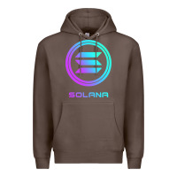 Coffee solana crypto sol coin blockchain decentralized application long sleev Premium Hoodie - DesignPulse