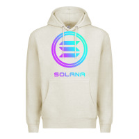 Oatmeal Heather solana crypto sol coin blockchain decentralized application long sleev Premium Hoodie - DesignPulse