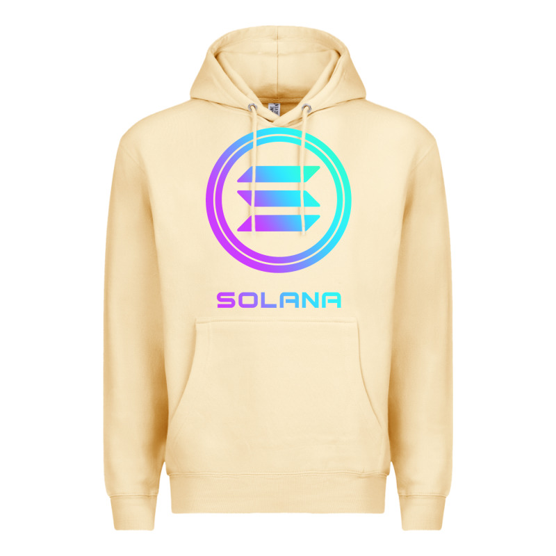 Solana Crypto Sol Coin Blockchain Decentralized Application Long Sleev Premium Hoodie by DesignPulse | Teevron