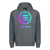 Rock solana crypto sol coin blockchain decentralized application long sleev Premium Hoodie - DesignPulse