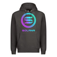 Smoke solana crypto sol coin blockchain decentralized application long sleev Premium Hoodie - DesignPulse