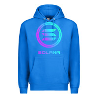 True Royal solana crypto sol coin blockchain decentralized application long sleev Premium Hoodie - DesignPulse