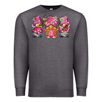 Charcoal Heather breast cancer gnome Premium Sweatshirt - BarkalooDesign