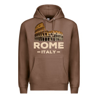 Chestnut Cool Vintage Roma Italia Colosseum Souvenirs, Rome Italy Pullover Hood Premium Hoodie - DesignPulse
