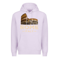 Lilac Cool Vintage Roma Italia Colosseum Souvenirs, Rome Italy Pullover Hood Premium Hoodie - DesignPulse