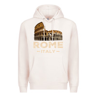Pale Pink Cool Vintage Roma Italia Colosseum Souvenirs, Rome Italy Pullover Hood Premium Hoodie - DesignPulse