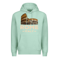 Seafoam Cool Vintage Roma Italia Colosseum Souvenirs, Rome Italy Pullover Hood Premium Hoodie - DesignPulse