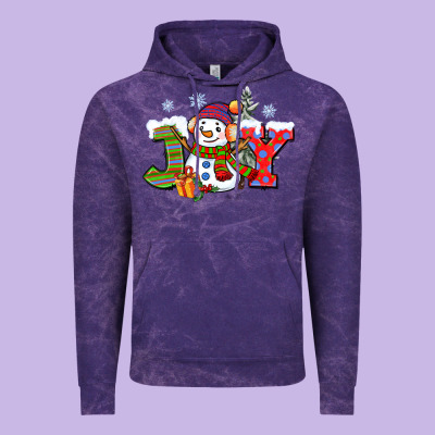 Christmas Joy Snowman Vintage Hoodie Designed By Cowgirlartshop
