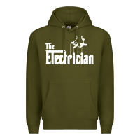 Army Green the electrician the godfather parody design hipste Premium Hoodie - PixelWave