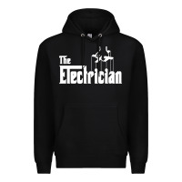 Black the electrician the godfather parody design hipste Premium Hoodie - PixelWave