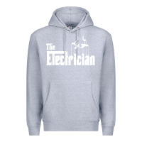 Heather Grey the electrician the godfather parody design hipste Premium Hoodie - PixelWave
