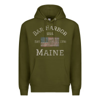 Bar Harbor Maine Usa American Flag Established Me Vintage Premium Hoodie | Teevron