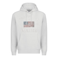 Dove Grey Bar Harbor Maine USA American Flag Established ME Vintage Premium Hoodie - PixelWave