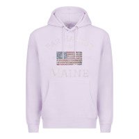 Lilac Bar Harbor Maine USA American Flag Established ME Vintage Premium Hoodie - PixelWave